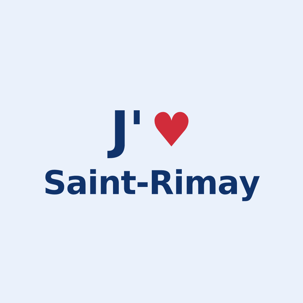 Sticker personnalisé Saint-Rimay — design J'aime Saint-Rimay
