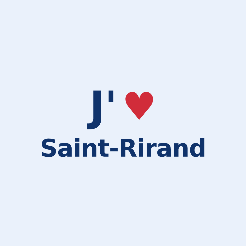 Sticker personnalisé Saint-Rirand — design J'aime Saint-Rirand