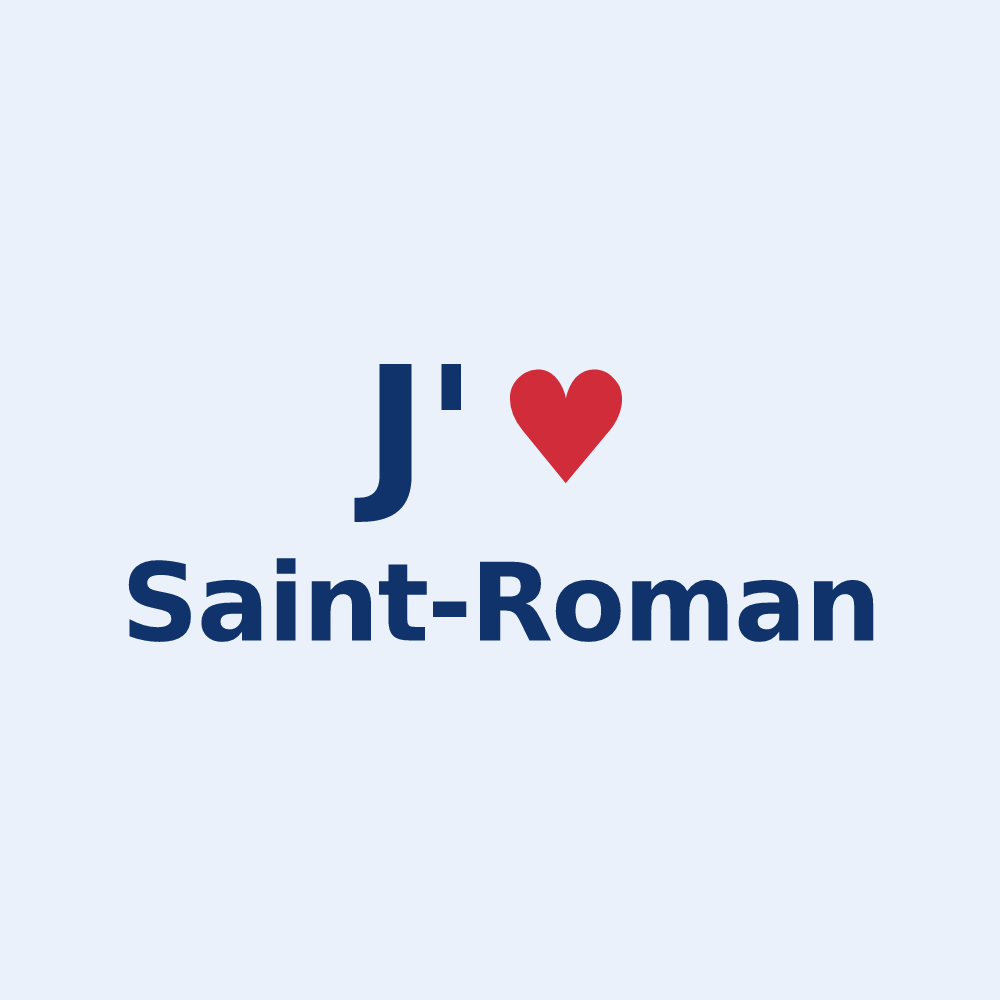Sticker personnalisé Saint-Roman — design J'aime Saint-Roman