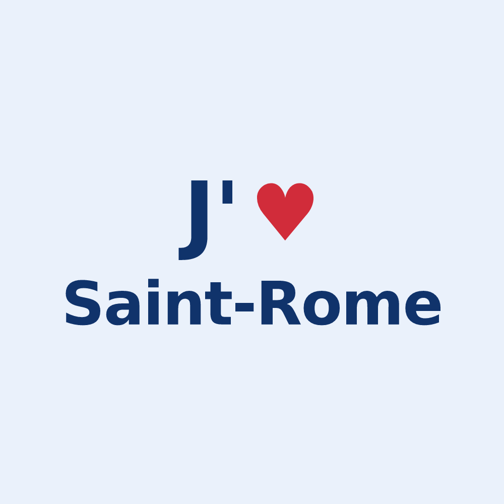 Sticker personnalisé Saint-Rome — design J'aime Saint-Rome