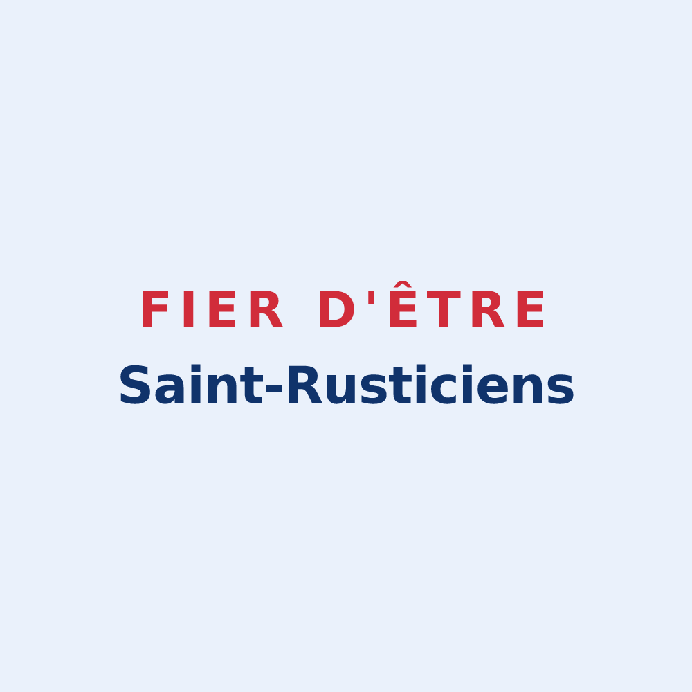 Sticker « Fier d'être Saint-Rusticiens » — design pour Saint-Rustice