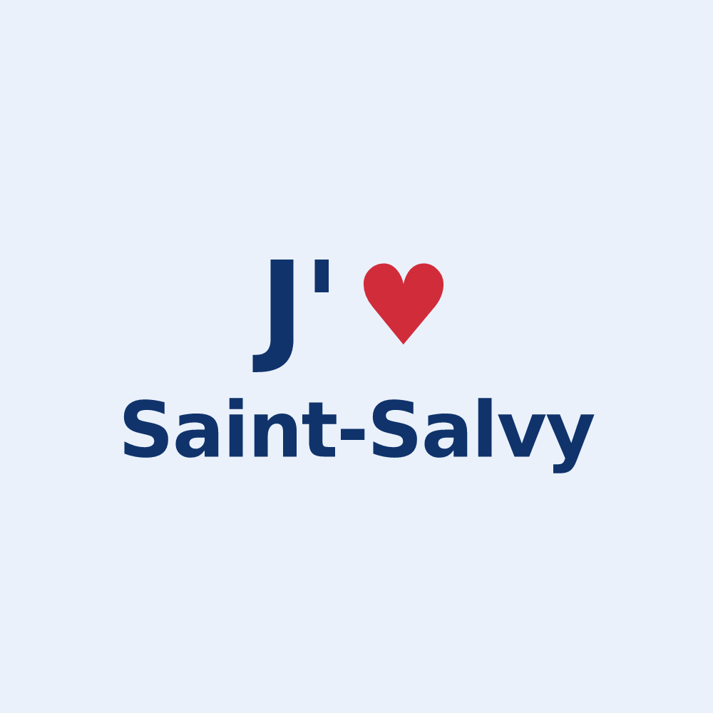 Sticker personnalisé Saint-Salvy — design J'aime Saint-Salvy