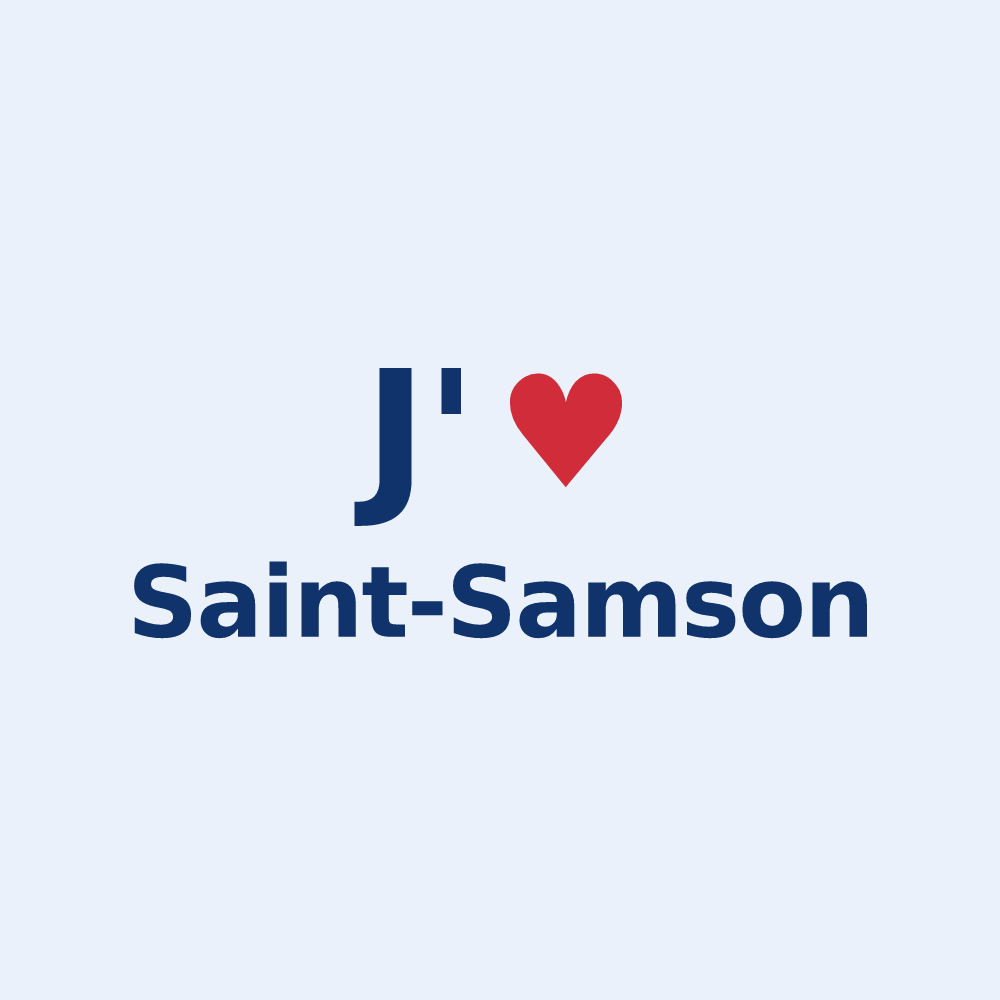 Sticker personnalisé Saint-Samson — design J'aime Saint-Samson