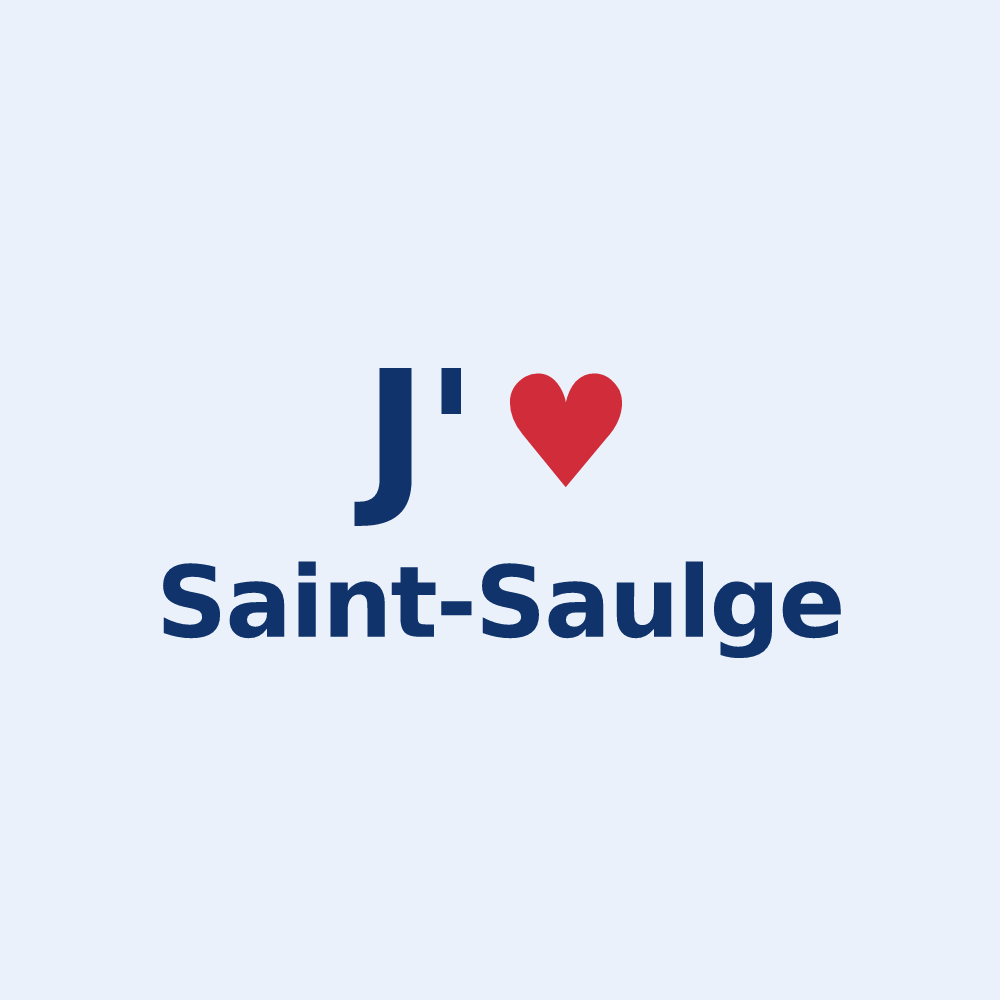 Sticker personnalisé Saint-Saulge — design J'aime Saint-Saulge