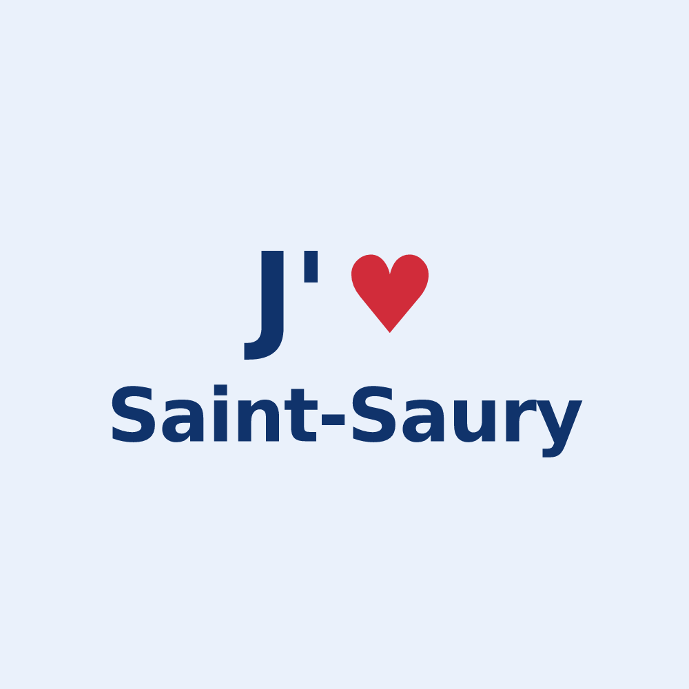 Sticker personnalisé Saint-Saury — design J'aime Saint-Saury