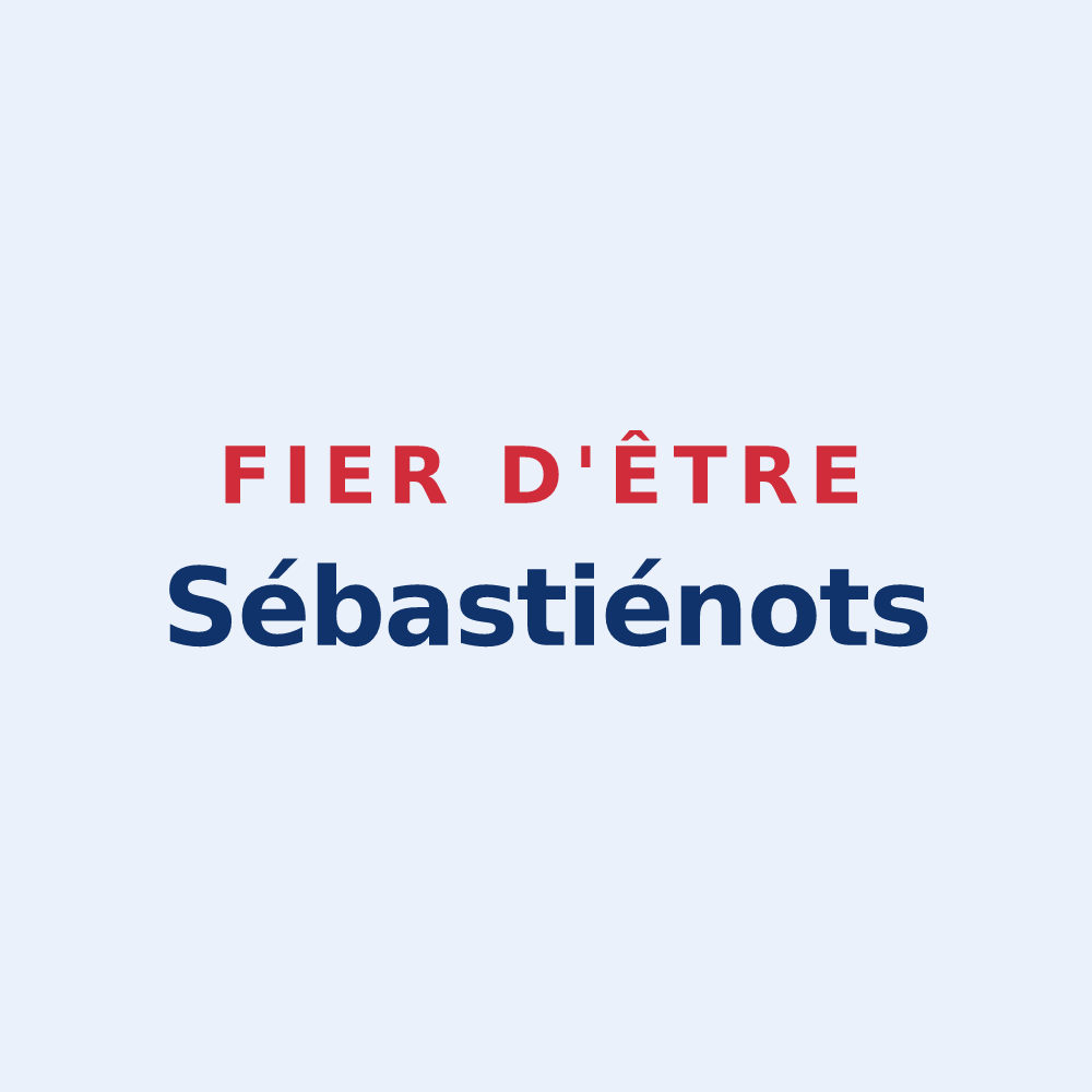 Sticker « Fier d'être Sébastiénots » — design pour Saint-Sébastien-de-Raids