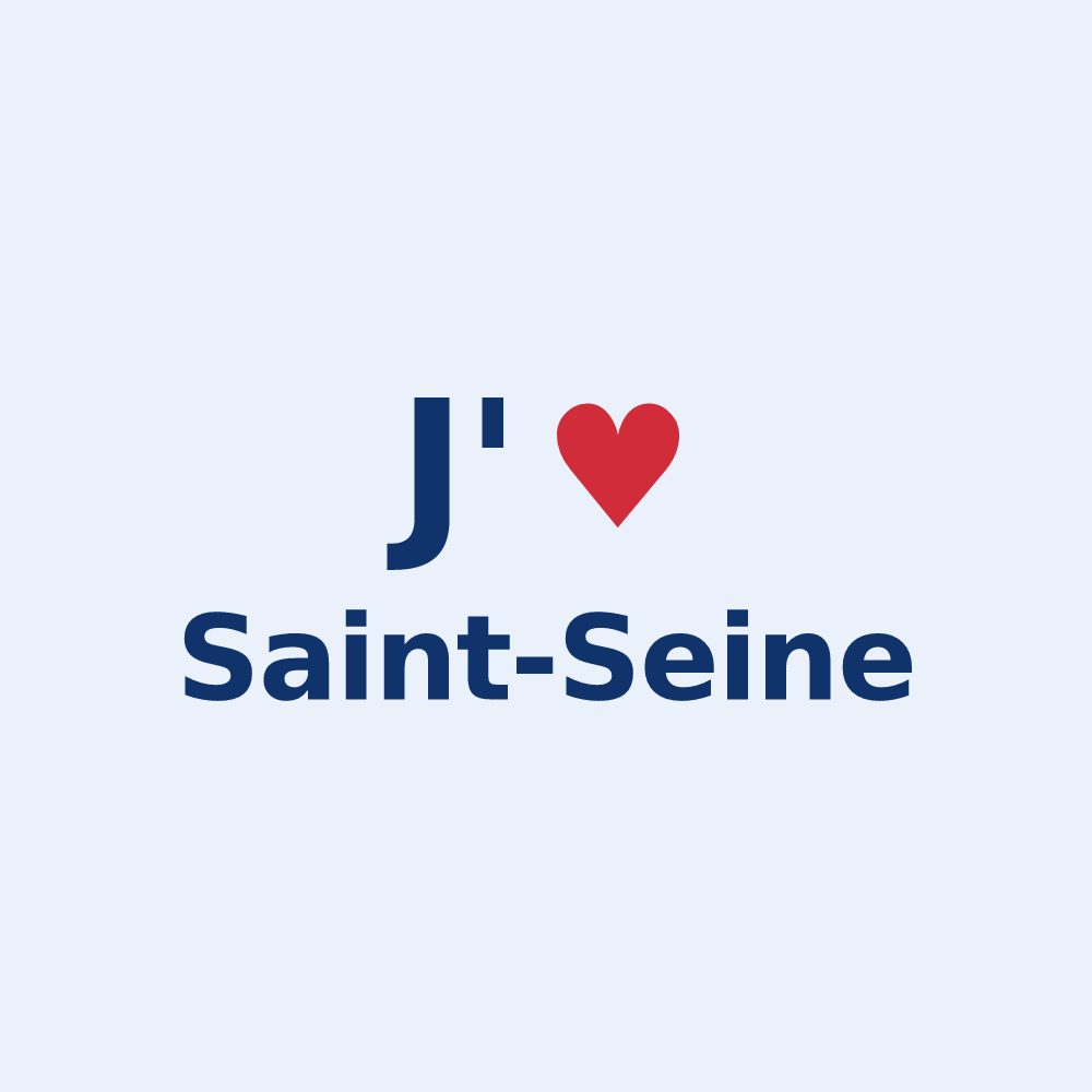 Sticker personnalisé Saint-Seine — design J'aime Saint-Seine