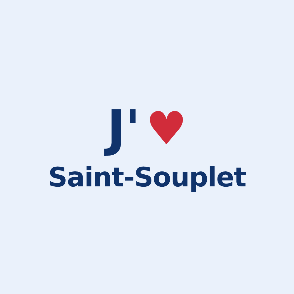 Sticker personnalisé Saint-Souplet — design J'aime Saint-Souplet