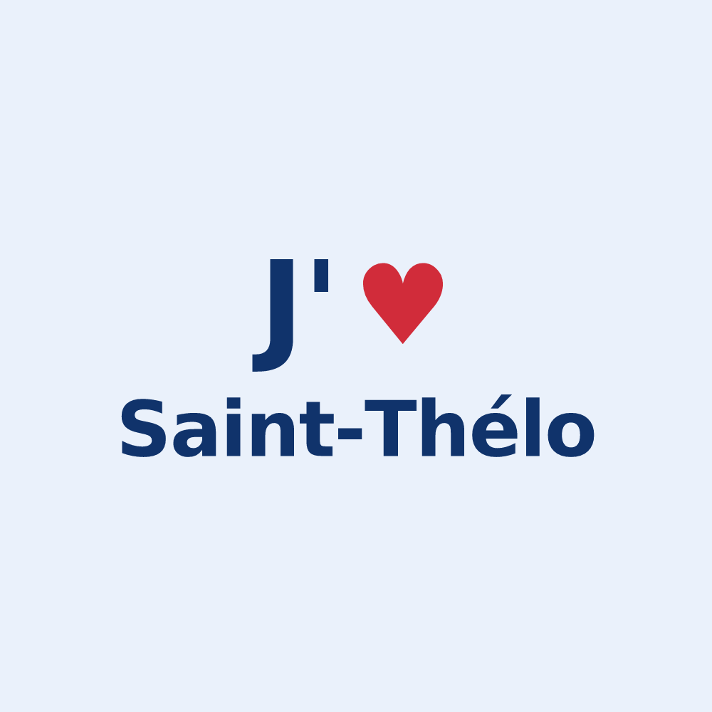 Sticker personnalisé Saint-Thélo — design J'aime Saint-Thélo