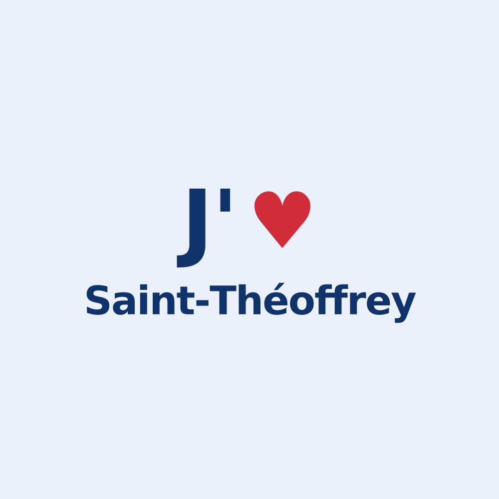 Sticker personnalisé Saint-Théoffrey — design J'aime Saint-Théoffrey