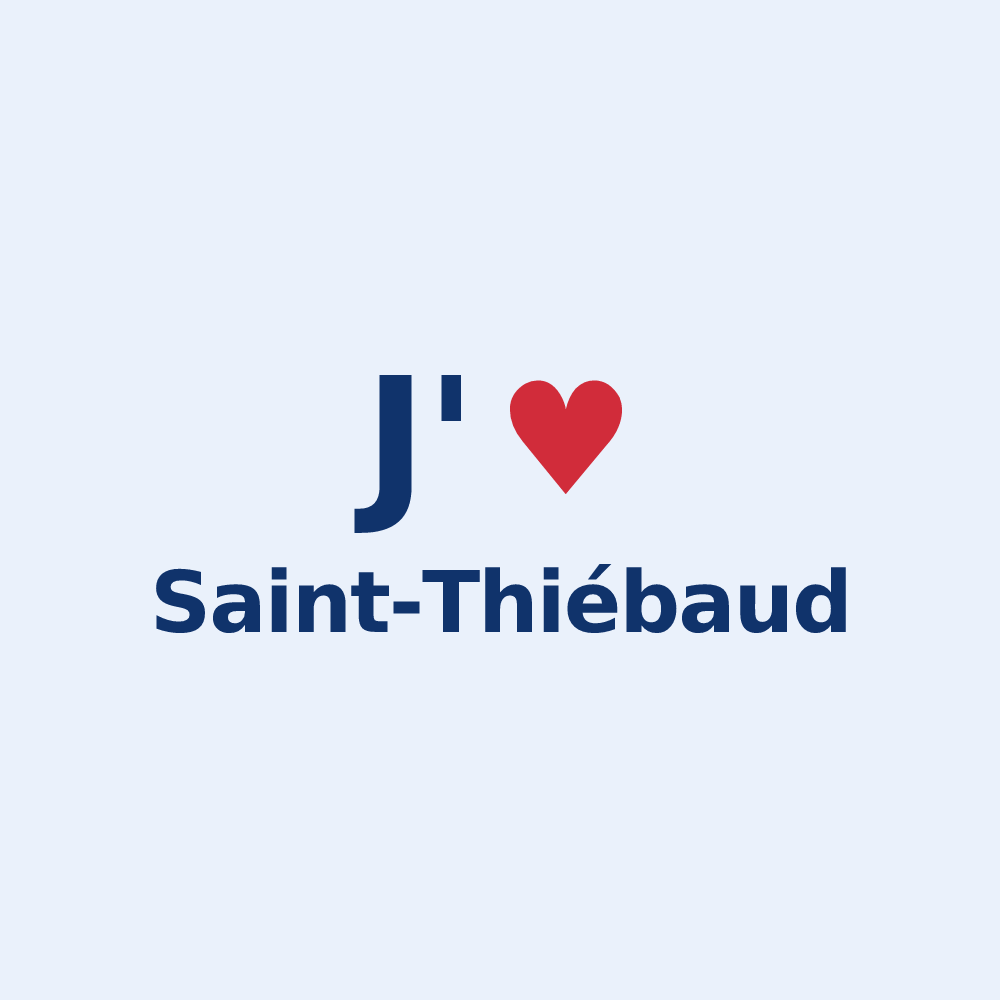 Sticker personnalisé Saint-Thiébaud — design J'aime Saint-Thiébaud