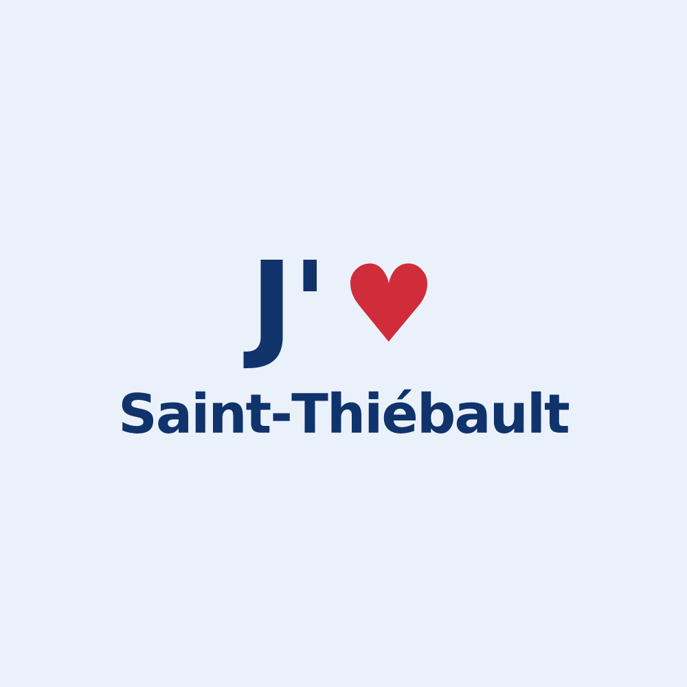 Sticker personnalisé Saint-Thiébault — design J'aime Saint-Thiébault