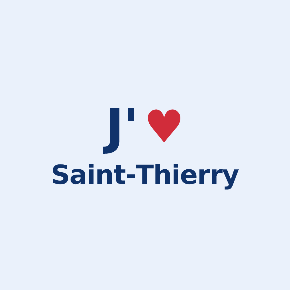 Sticker personnalisé Saint-Thierry — design J'aime Saint-Thierry