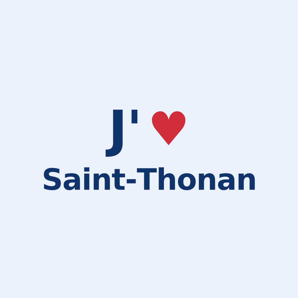 Sticker personnalisé Saint-Thonan — design J'aime Saint-Thonan