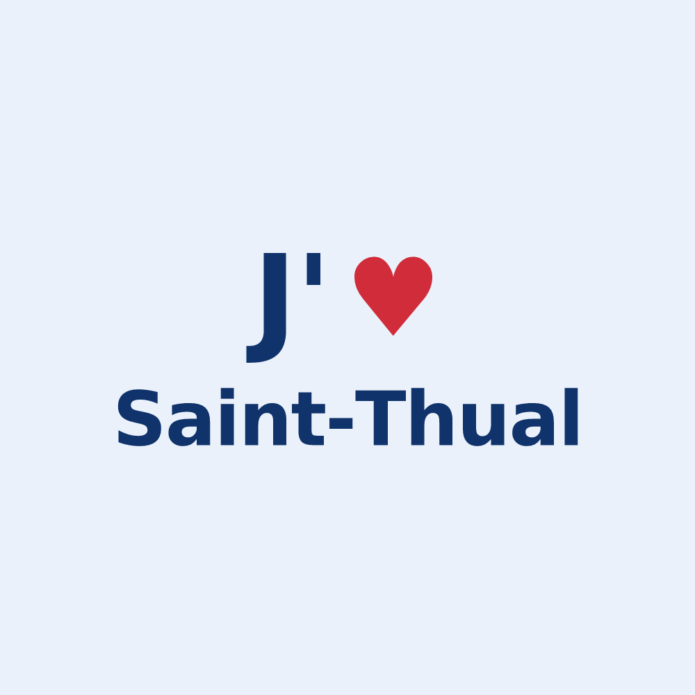 Sticker personnalisé Saint-Thual — design J'aime Saint-Thual