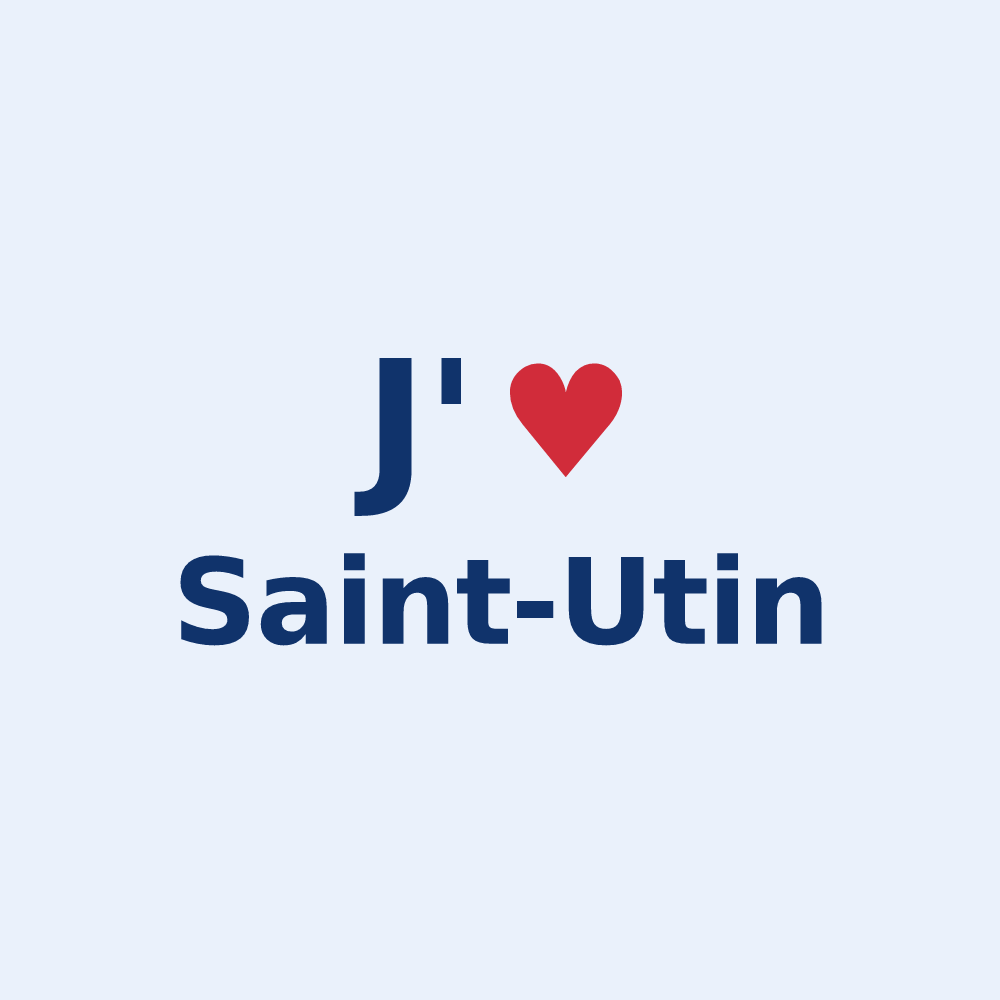 Sticker personnalisé Saint-Utin — design J'aime Saint-Utin