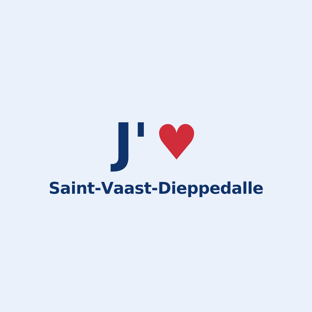 Sticker personnalisé Saint-Vaast-Dieppedalle — design J'aime Saint-Vaast-Dieppedalle