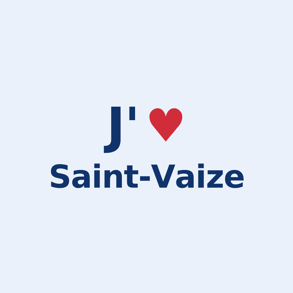Sticker personnalisé Saint-Vaize — design J'aime Saint-Vaize