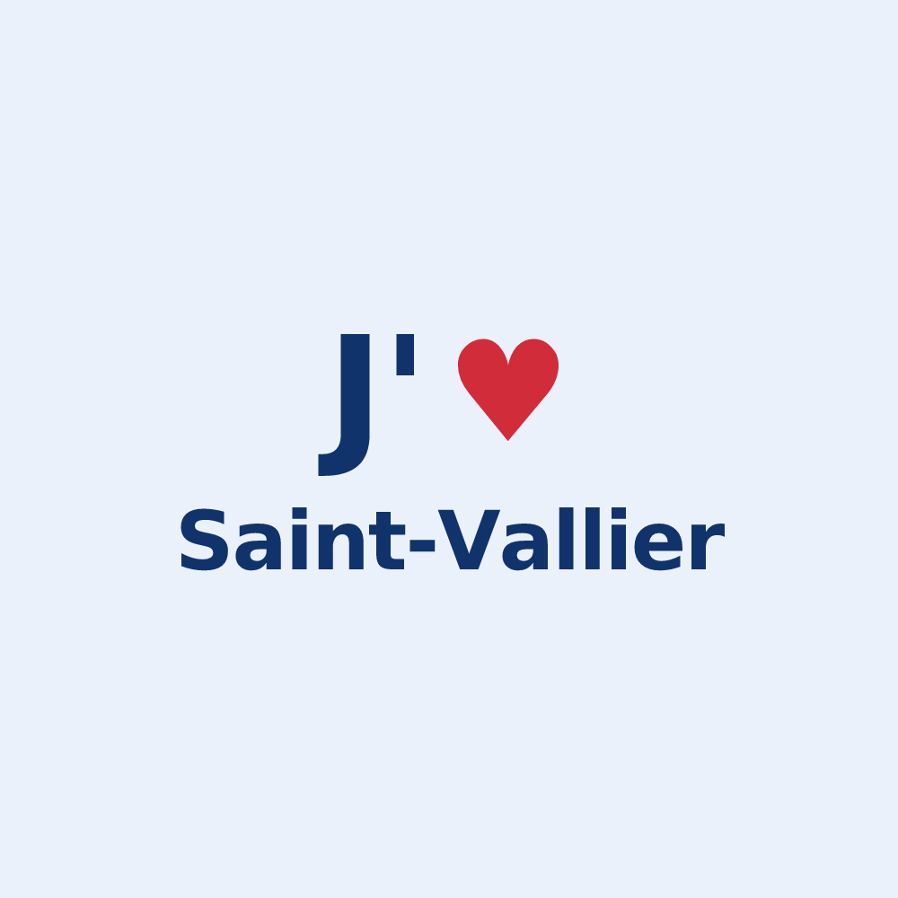 Sticker personnalisé Saint-Vallier — design J'aime Saint-Vallier