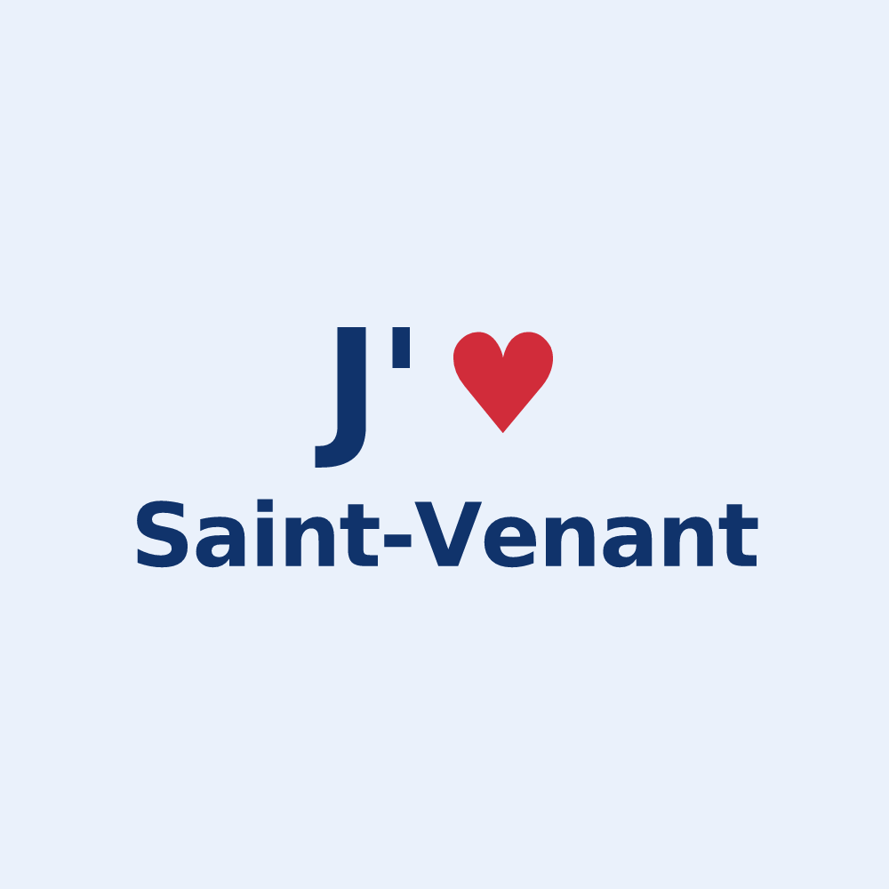 Sticker personnalisé Saint-Venant — design J'aime Saint-Venant
