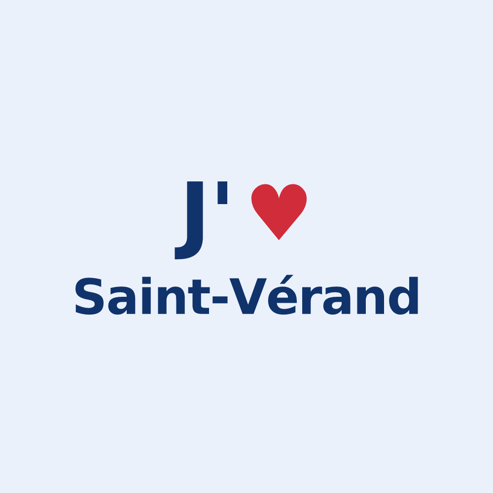 Sticker personnalisé Saint-Vérand — design J'aime Saint-Vérand