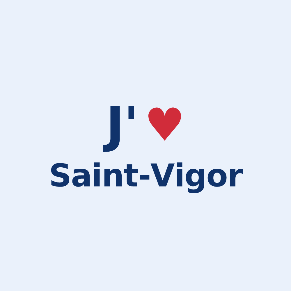 Sticker personnalisé Saint-Vigor — design J'aime Saint-Vigor