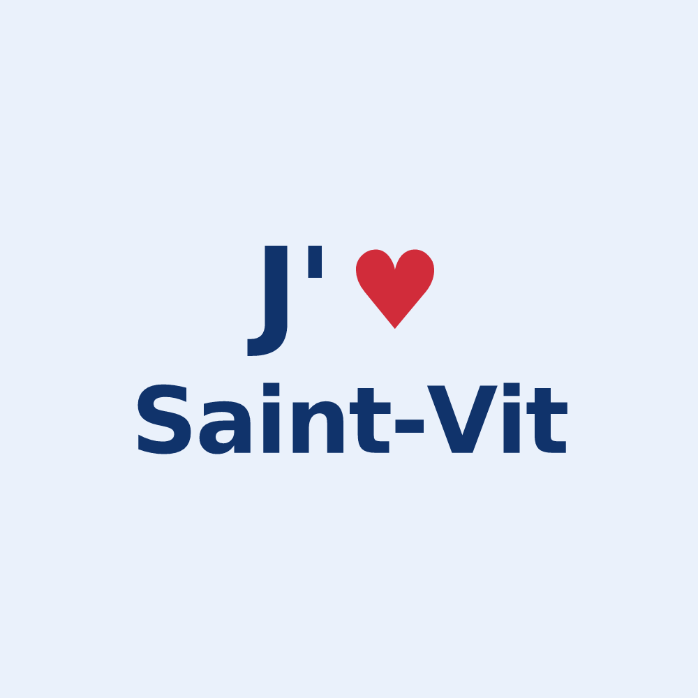 Sticker personnalisé Saint-Vit — design J'aime Saint-Vit