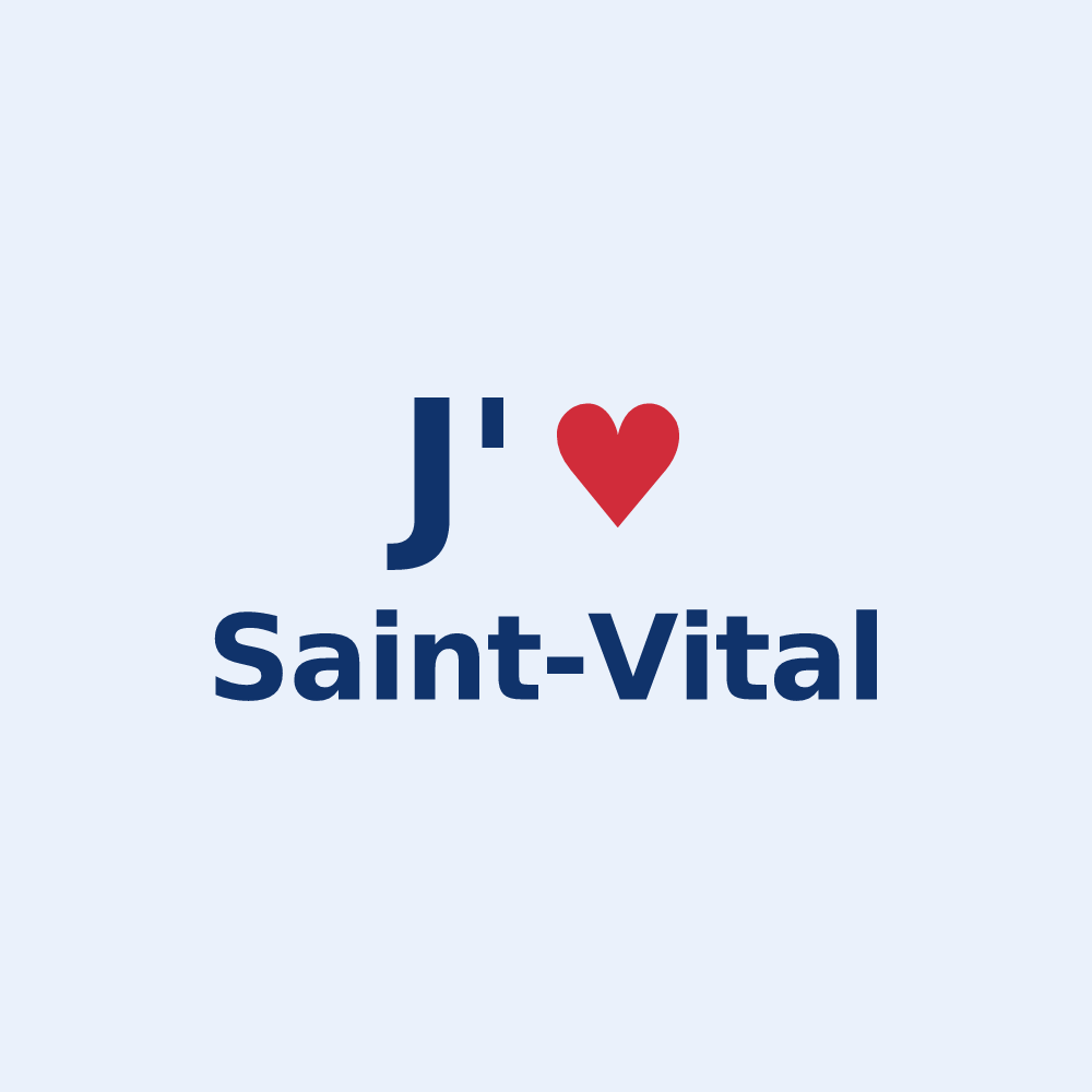 Sticker personnalisé Saint-Vital — design J'aime Saint-Vital