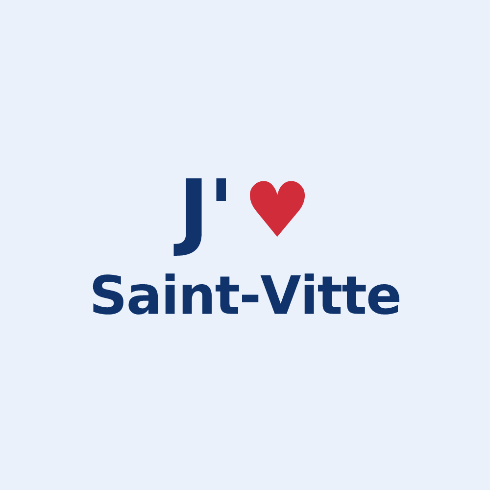 Sticker personnalisé Saint-Vitte — design J'aime Saint-Vitte