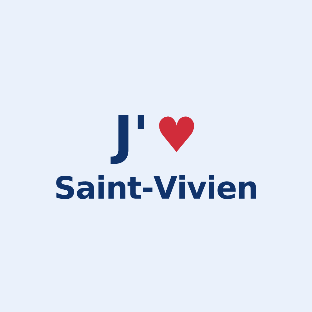 Sticker personnalisé Saint-Vivien — design J'aime Saint-Vivien