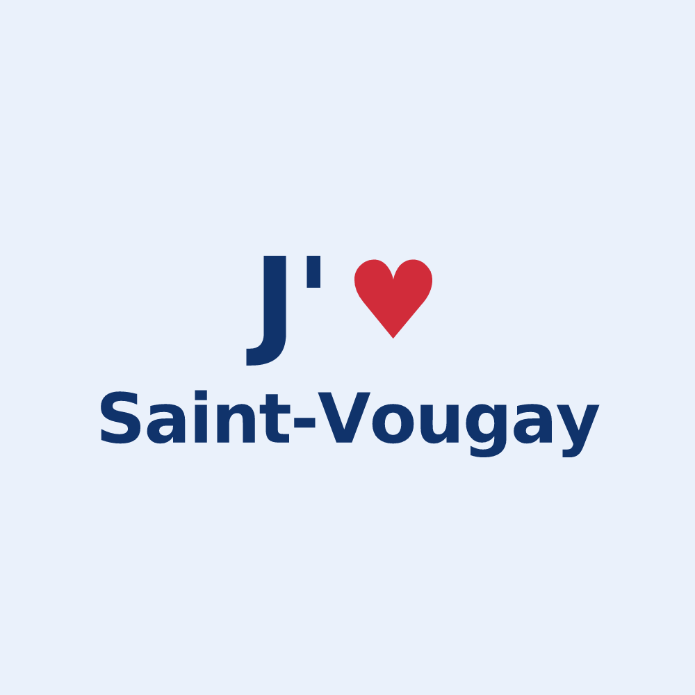 Sticker personnalisé Saint-Vougay — design J'aime Saint-Vougay