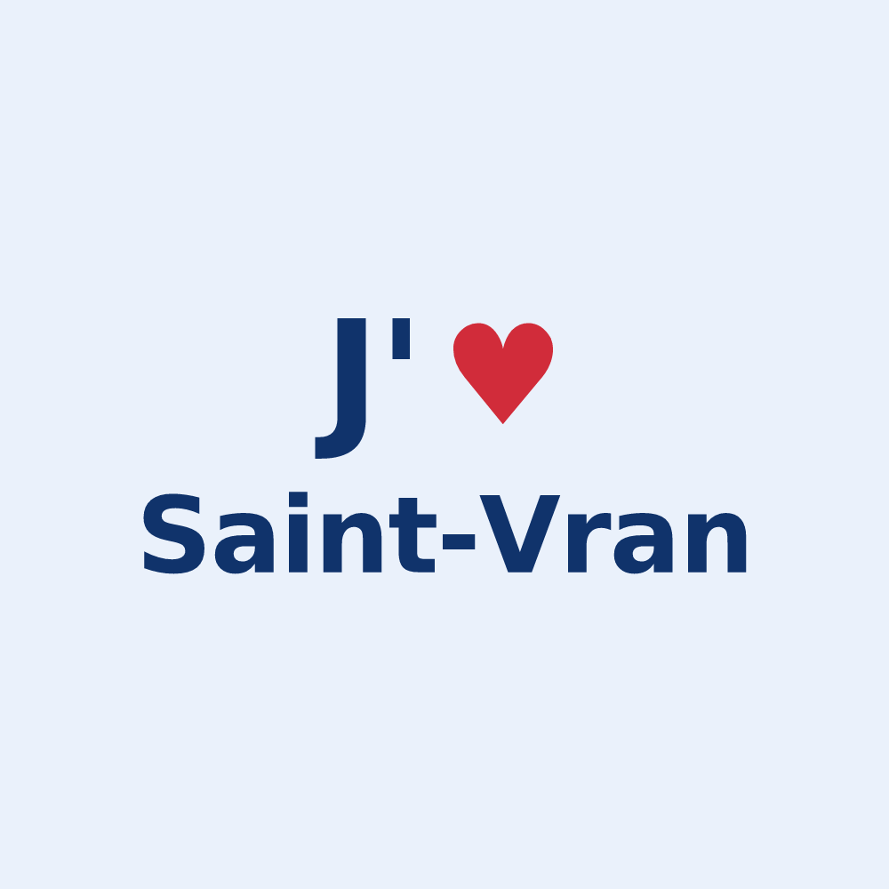 Sticker personnalisé Saint-Vran — design J'aime Saint-Vran