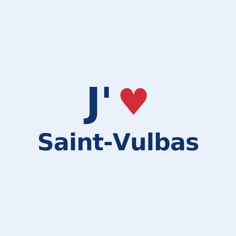 Sticker personnalisé Saint-Vulbas — design J'aime Saint-Vulbas