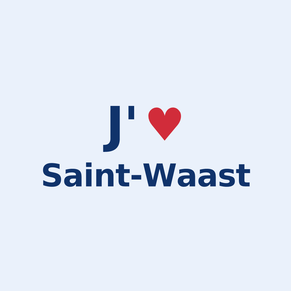 Sticker personnalisé Saint-Waast — design J'aime Saint-Waast
