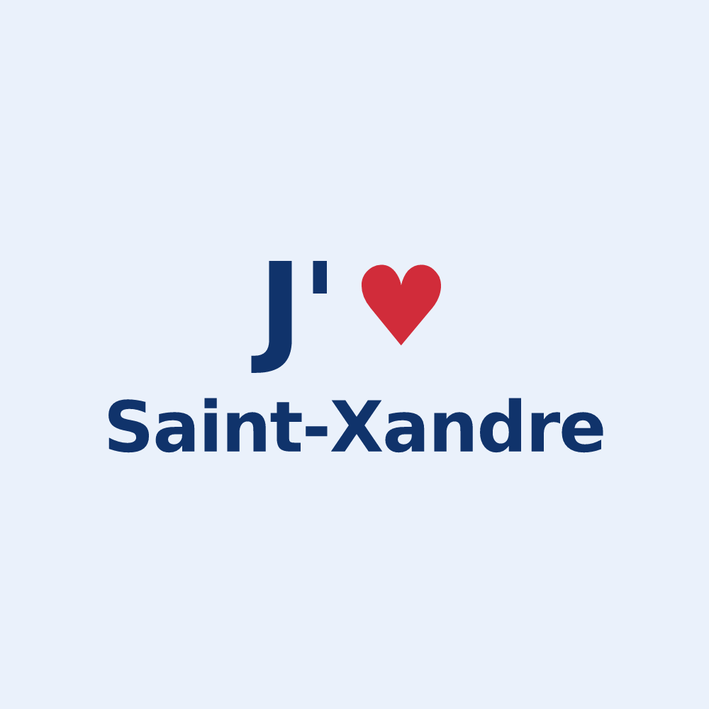 Sticker personnalisé Saint-Xandre — design J'aime Saint-Xandre