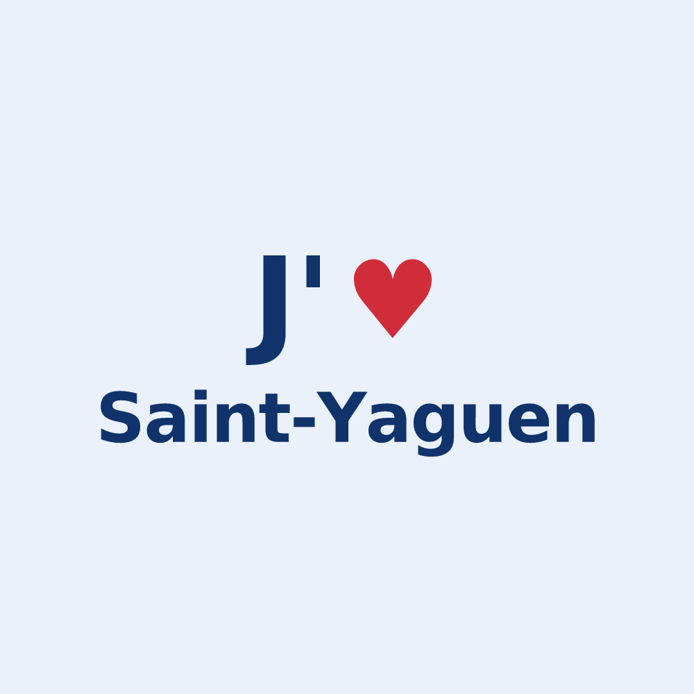 Sticker personnalisé Saint-Yaguen — design J'aime Saint-Yaguen