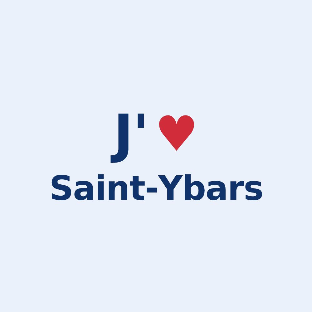 Sticker personnalisé Saint-Ybars — design J'aime Saint-Ybars