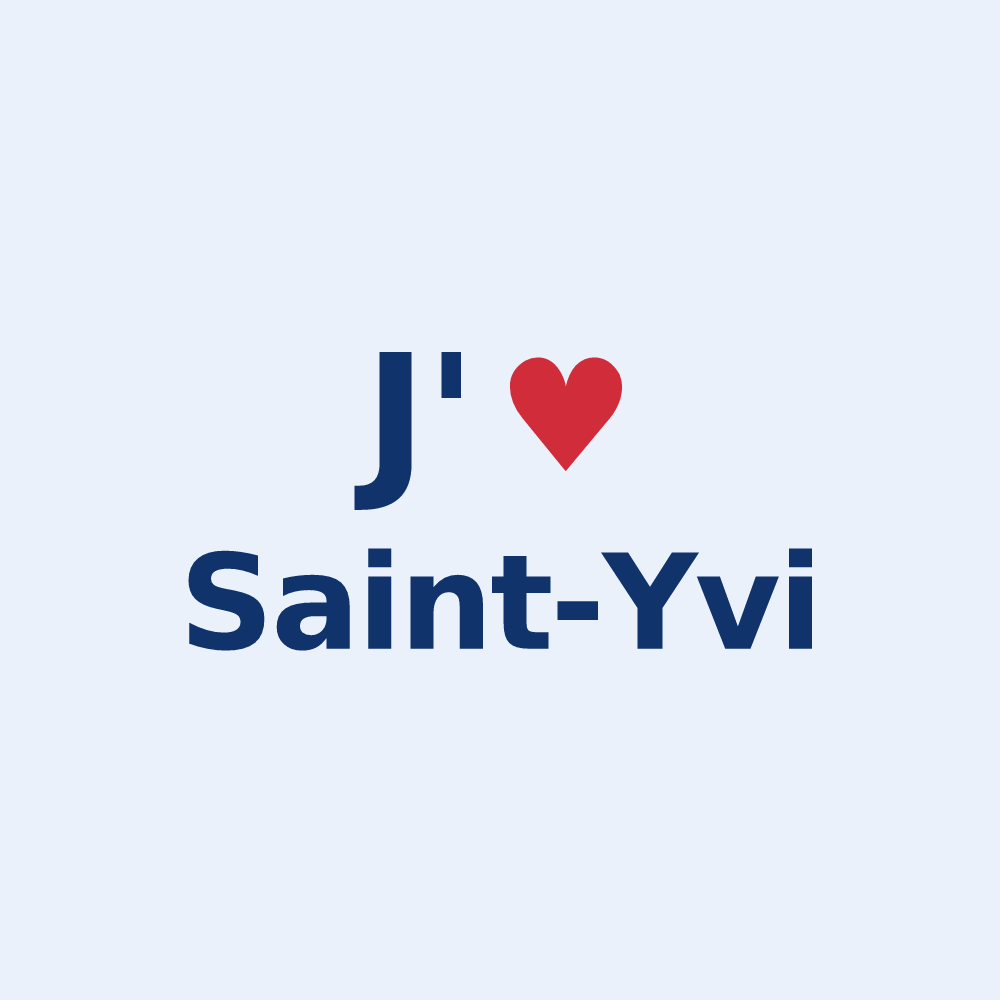 Sticker personnalisé Saint-Yvi — design J'aime Saint-Yvi