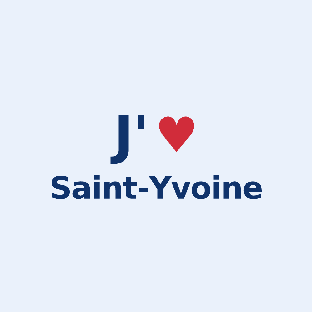 Sticker personnalisé Saint-Yvoine — design J'aime Saint-Yvoine