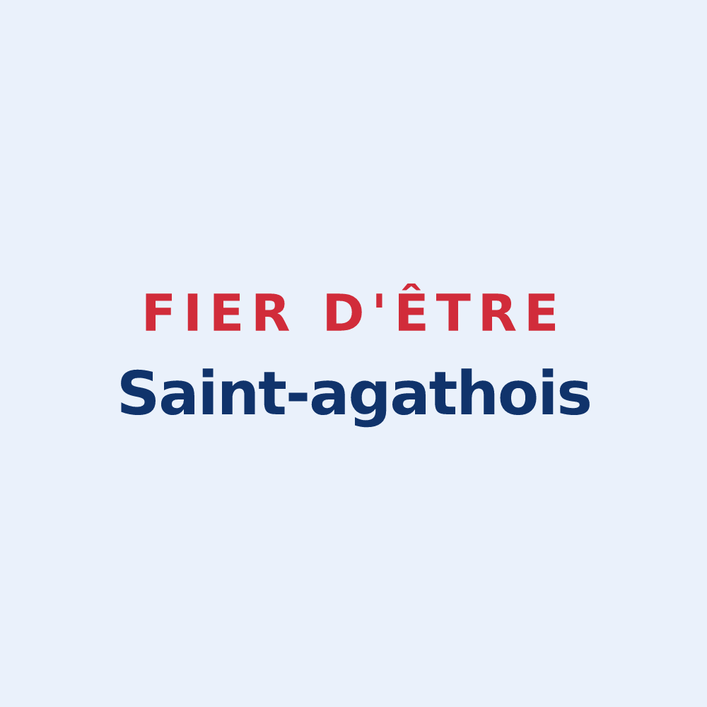 Sticker « Fier d'être Saint-agathois » — design pour Sainte-Agathe-la-Bouteresse