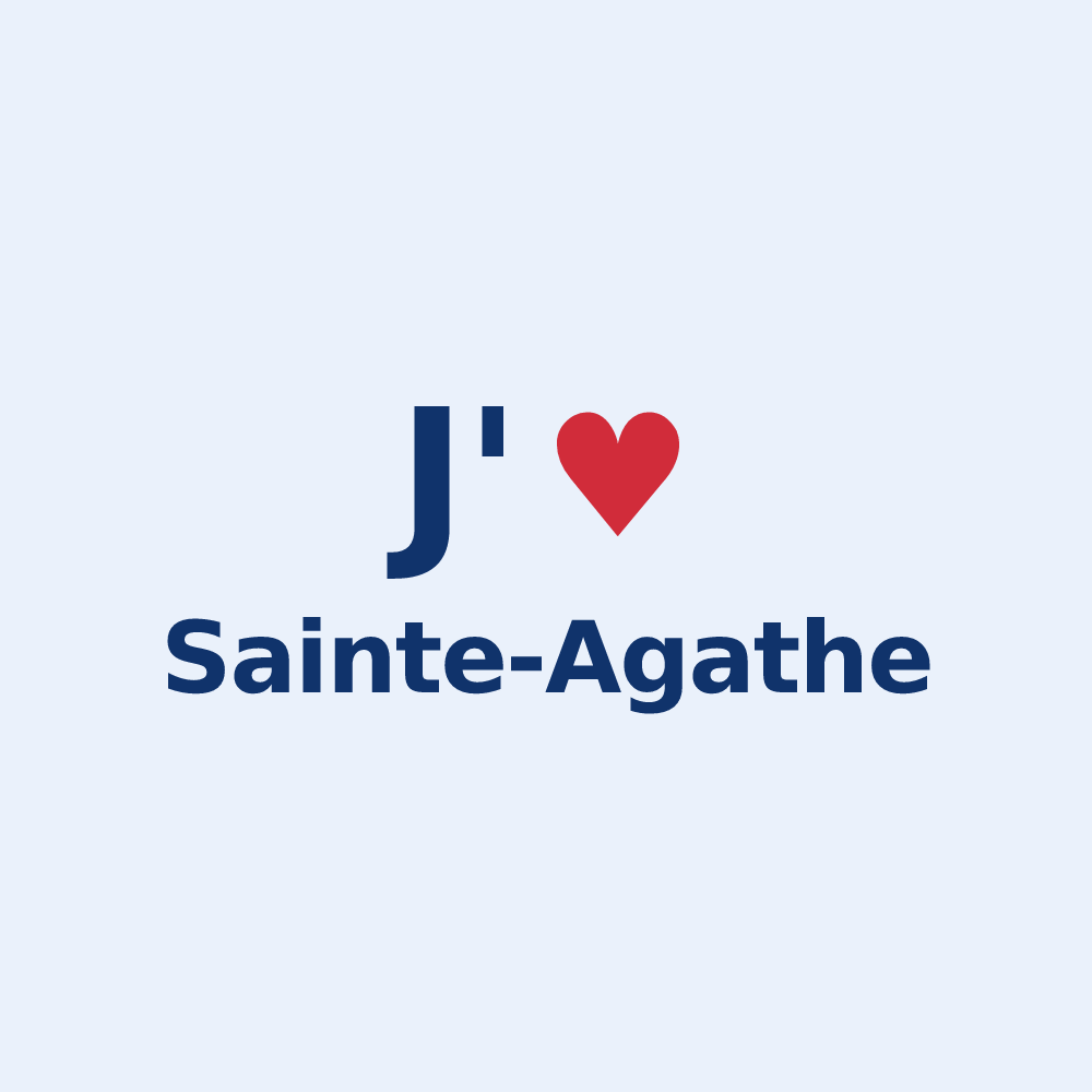 Sticker personnalisé Sainte-Agathe — design J'aime Sainte-Agathe