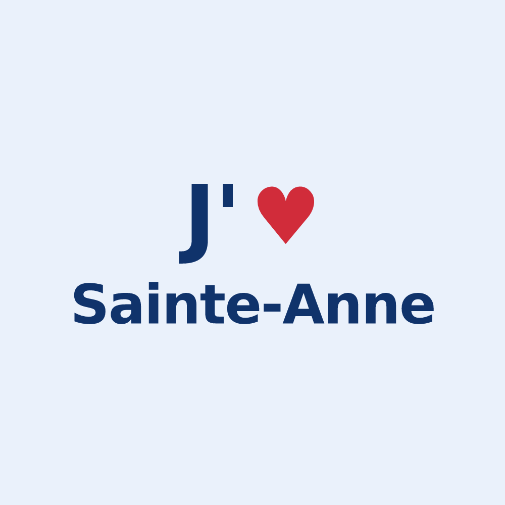 Sticker personnalisé Sainte-Anne — design J'aime Sainte-Anne