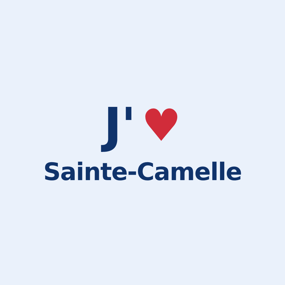 Sticker personnalisé Sainte-Camelle — design J'aime Sainte-Camelle