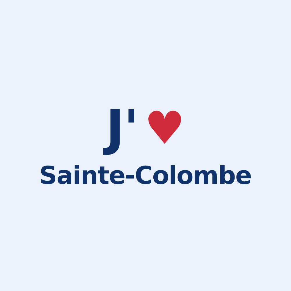 Sticker personnalisé Sainte-Colombe — design J'aime Sainte-Colombe