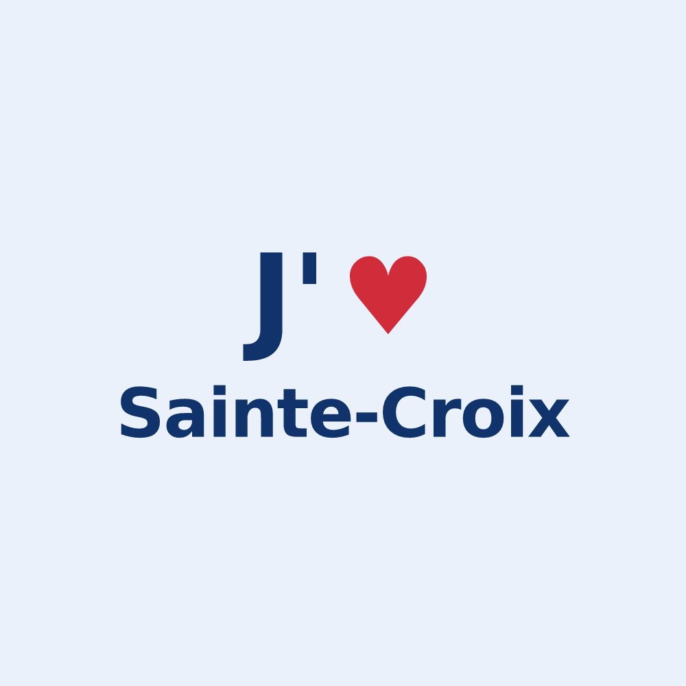 Sticker personnalisé Sainte-Croix — design J'aime Sainte-Croix
