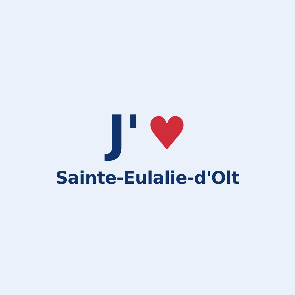Sticker personnalisé Sainte-Eulalie-d'Olt — design J'aime Sainte-Eulalie-d'Olt
