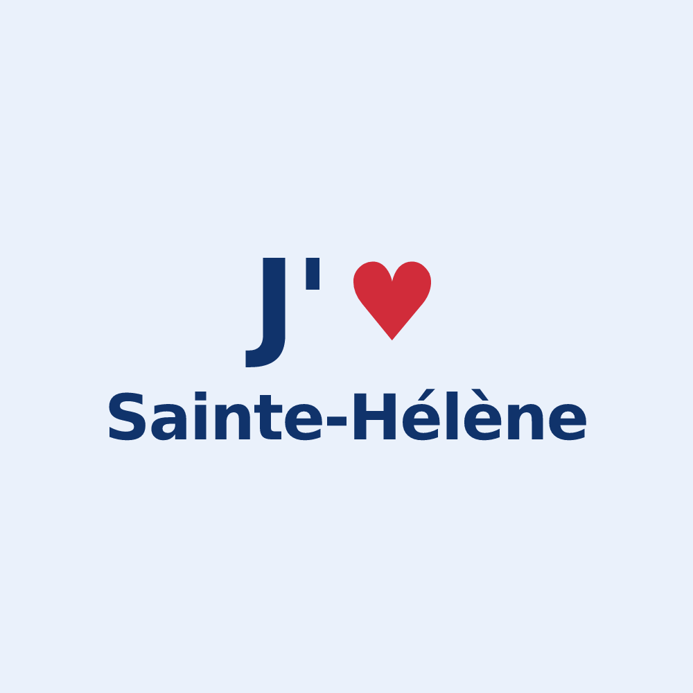 Sticker personnalisé Sainte-Hélène — design J'aime Sainte-Hélène