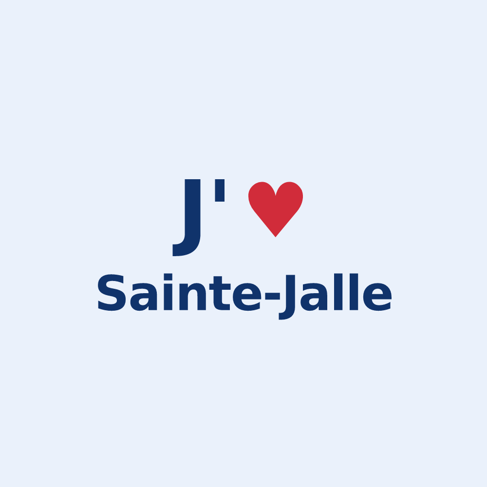 Sticker personnalisé Sainte-Jalle — design J'aime Sainte-Jalle