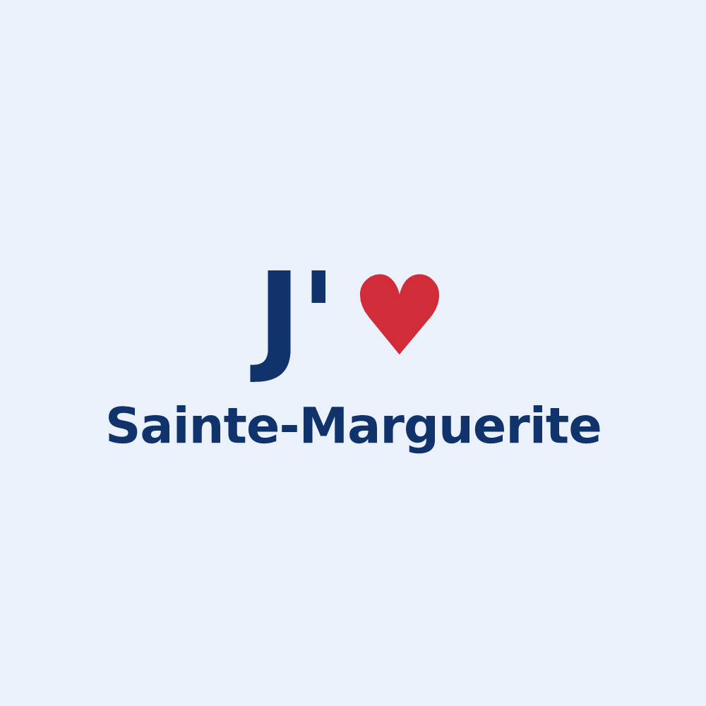 Sticker personnalisé Sainte-Marguerite — design J'aime Sainte-Marguerite