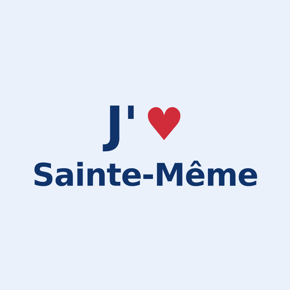 Sticker personnalisé Sainte-Même — design J'aime Sainte-Même